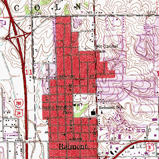 Topographic Map of Prince of Peace Lutheran Church, NE