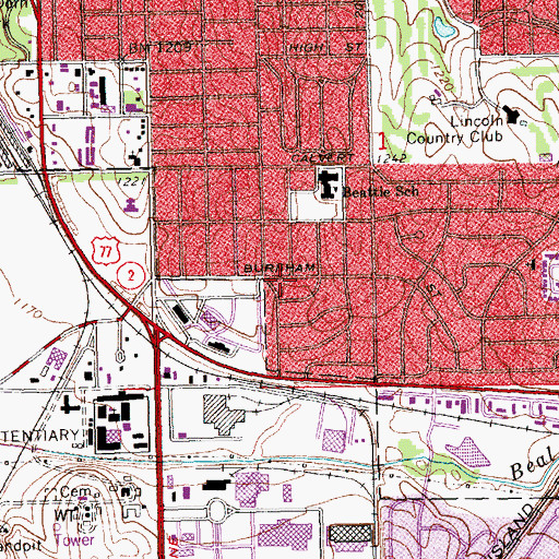 Topographic Map of Holy Archangels Eastern Orthodox Church, NE