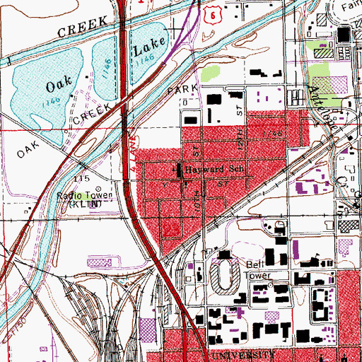 Topographic Map of Faith United Church of Christ, NE