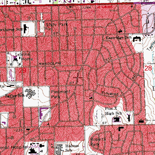 Topographic Map of Christ the King Church, NE