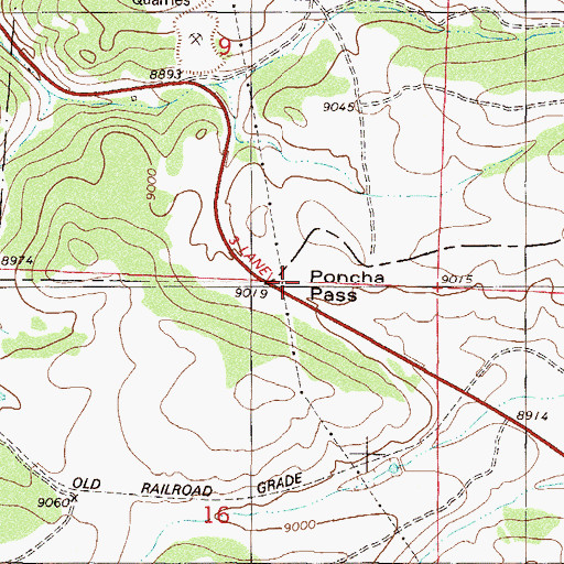 Topographic Map of Poncha Pass, CO