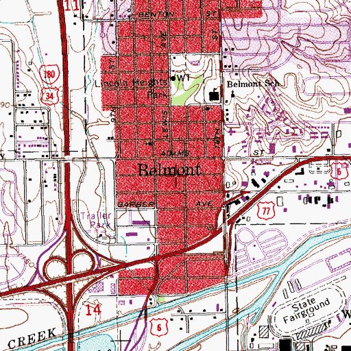 Topographic Map of Gentle Shepherd Baptist Church, NE