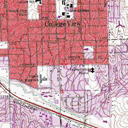 Topographic Map of New Hope United Church of Christ, NE
