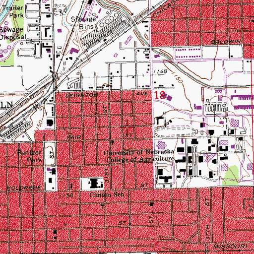 Topographic Map of Evangelical Wesleyan Church, NE