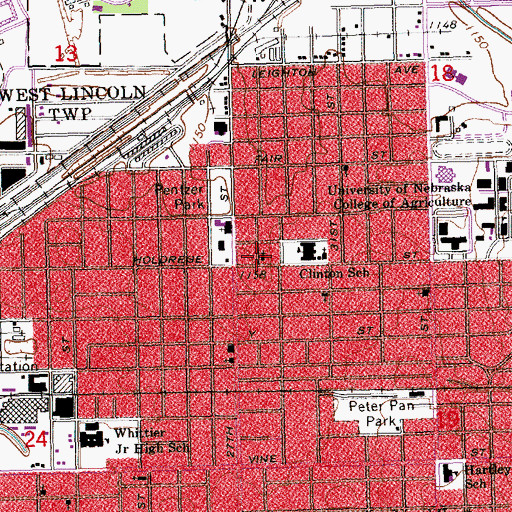 Topographic Map of Saint John of Kronstadt Eastern Orthodox Church, NE