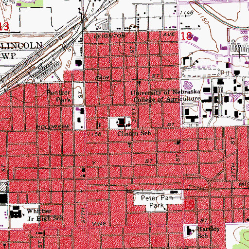 Topographic Map of First United Pentecostal Holiness Church, NE