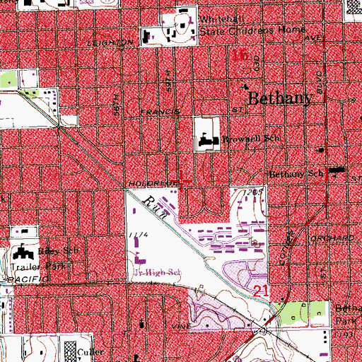 Topographic Map of Lincoln Free Methodist Church, NE