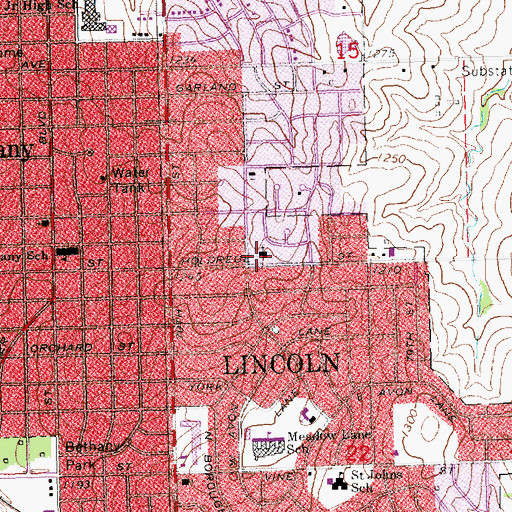 Topographic Map of First Mennonite Church, NE