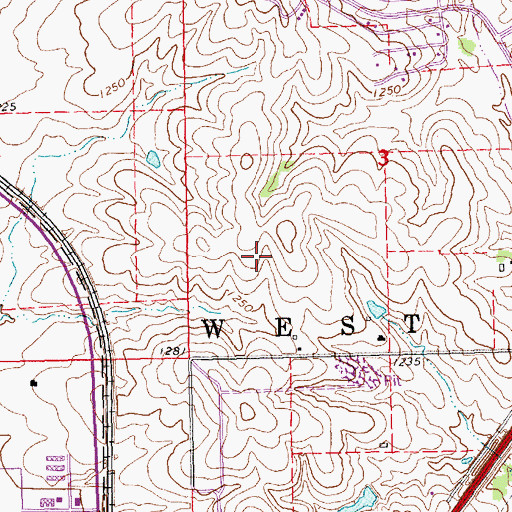 Topographic Map of North American Martyrs Church, NE
