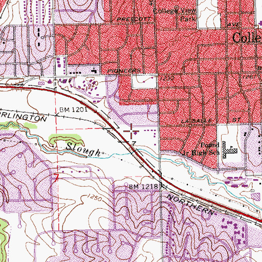 Topographic Map of Trinity Baptist Church, NE