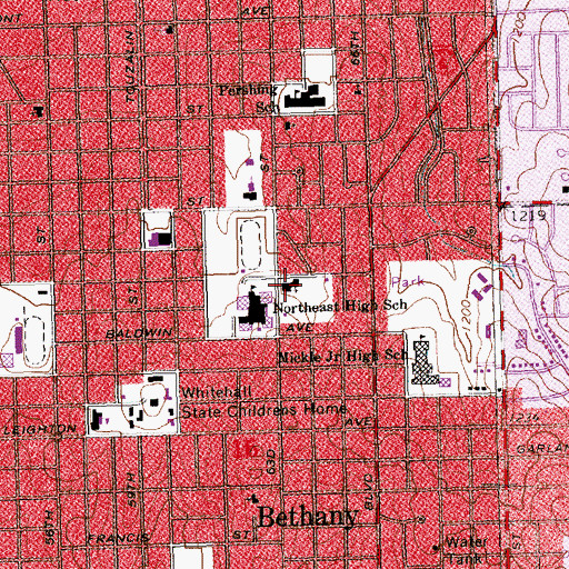 Topographic Map of Faith Evangelical Lutheran Church, NE