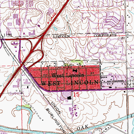 Topographic Map of Faith Aposstolic Holiness Church, NE