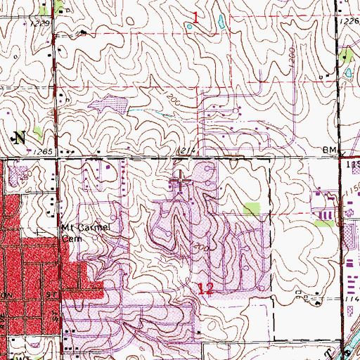 Topographic Map of Shady Elm Mobile Home Park, NE