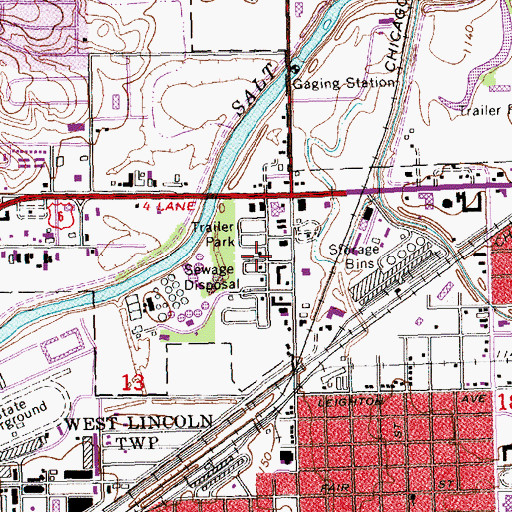 Topographic Map of Shamrock Mobile Home Court, NE