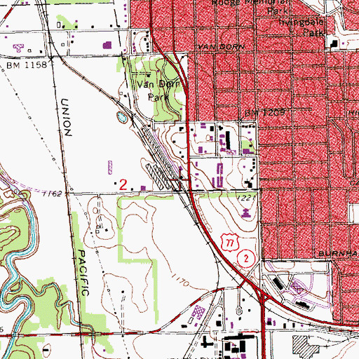 Topographic Map of AGP Grain Cooperative Elevator, NE