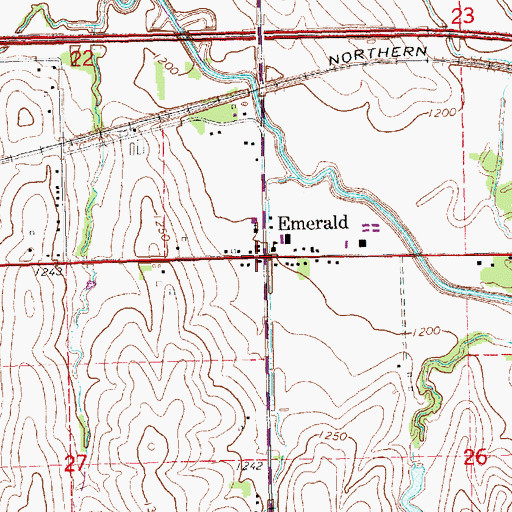 Topographic Map of Countryside Co-op Elevator, NE