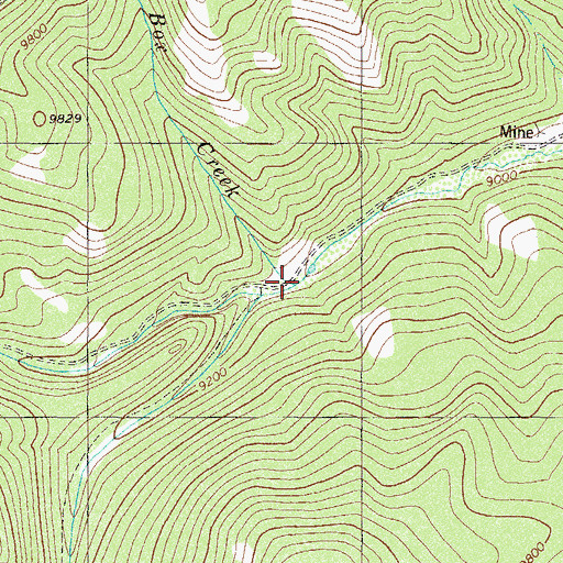 Topographic Map of Box Creek, CO