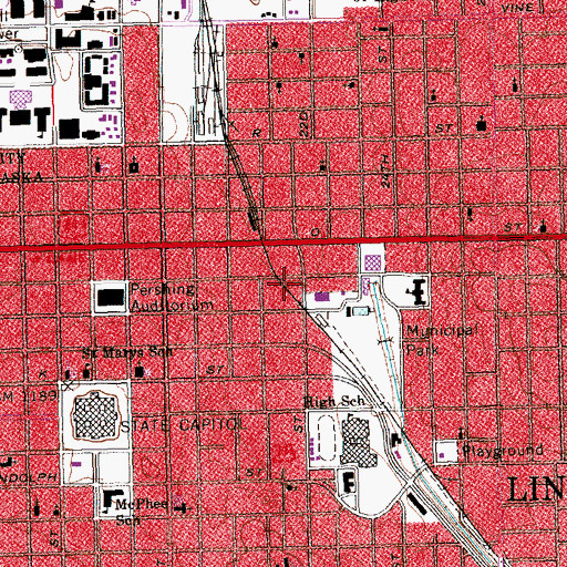 Topographic Map of Frank H Woods Telphone Pioneer Museum, NE