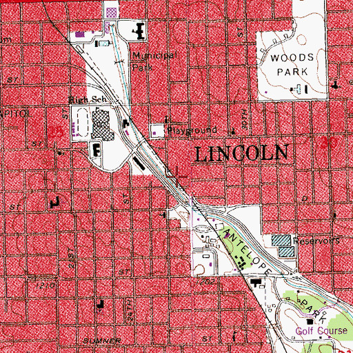 Topographic Map of J J Exon Library, NE