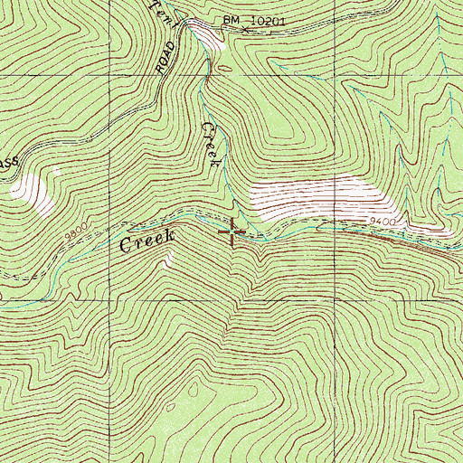 Topographic Map of Tent Creek, CO