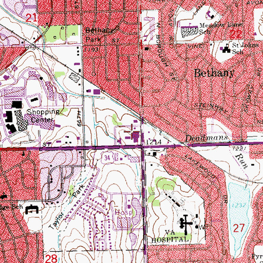 Topographic Map of Meridian Park, NE