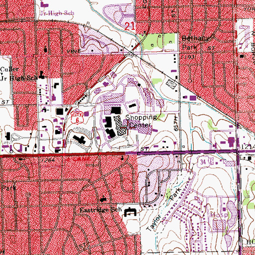 Topographic Map of Gateway Mall, NE
