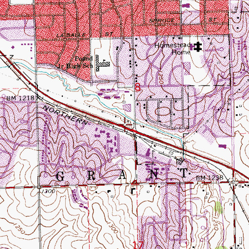 Topographic Map of Sutter Place Mall, NE