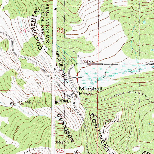 Topographic Map of Ouray Creek, CO