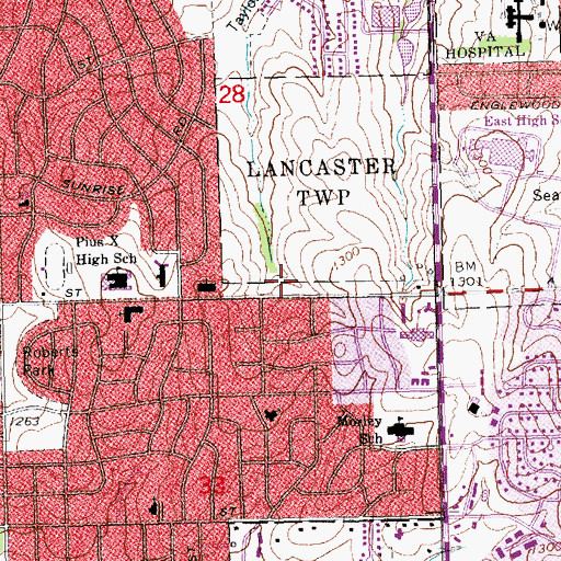 Topographic Map of Lincoln Orthopaedic Center, NE