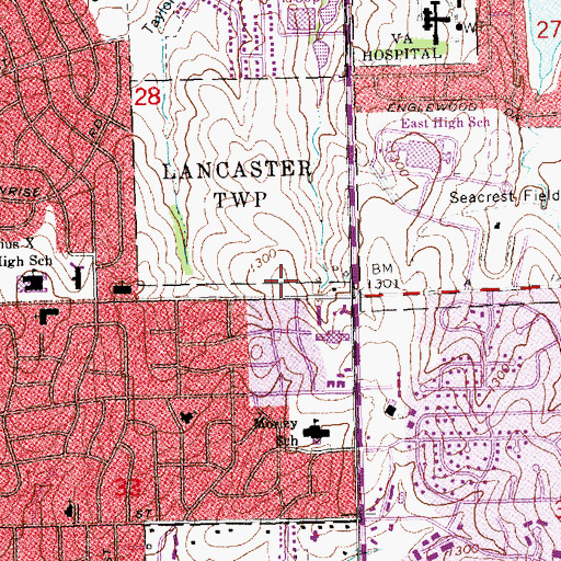 Topographic Map of Gramercy Hill Center, NE