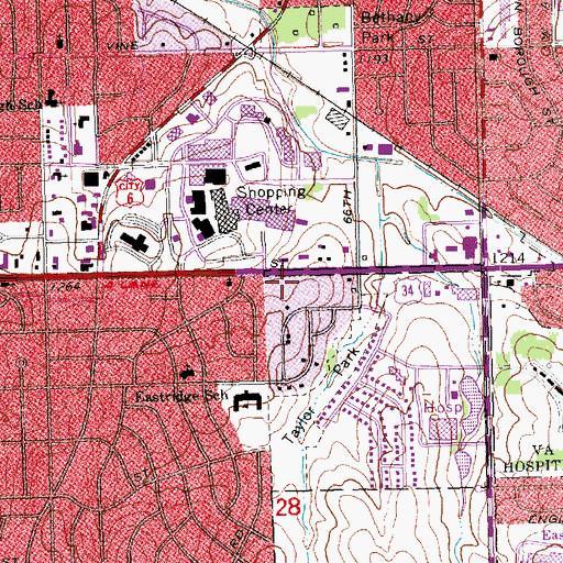 Topographic Map of Eastmont Towers, NE