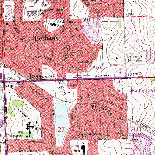 Topographic Map of Dialysis Center of Lincoln, NE