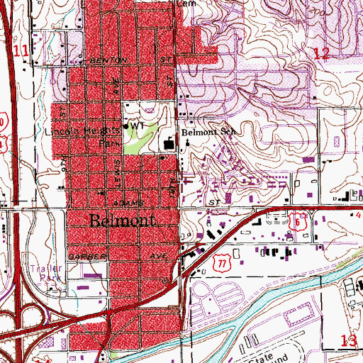 Topographic Map of Village Manor Living Center, NE