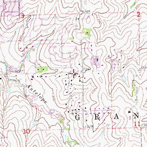 Topographic Map of All Saints Lutheran Church, NE