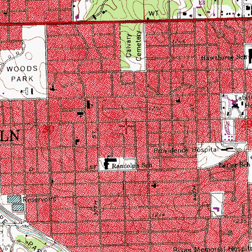 Topographic Map of First Apostolic Church of Jesus Christ, NE