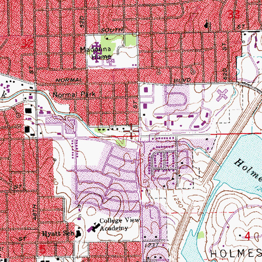 Topographic Map of Glad Tidings Assembly of God Church, NE