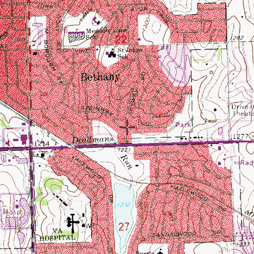 Topographic Map of Lincoln Spanish Seventh Day Adventist Church, NE