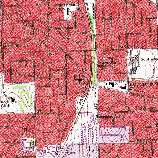 Topographic Map of Tifereth Israel Synagogue, NE