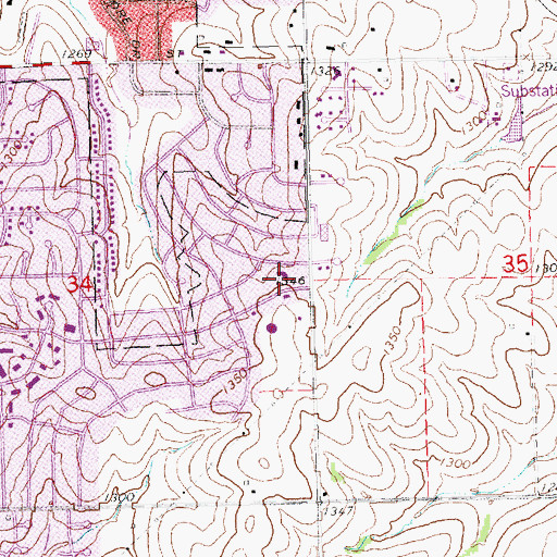 Topographic Map of Aldersgate United Methodist Church, NE