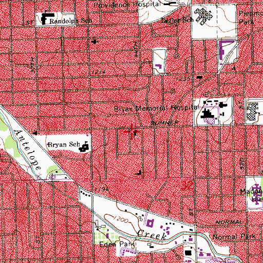Topographic Map of Christ Lutheran Church, NE