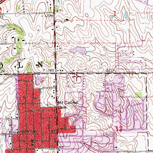 Topographic Map of Saint Luke United Methodist Church, NE