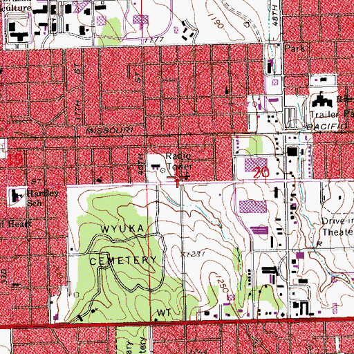 Topographic Map of American Lutheran Church, NE