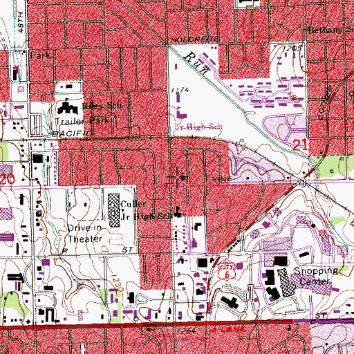 Topographic Map of Lincoln Church of Christ, NE