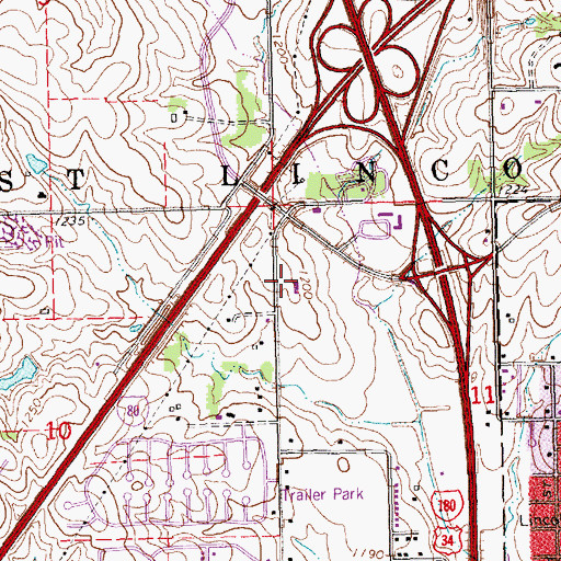 Topographic Map of Bible Baptist Church, NE