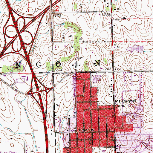 Topographic Map of Holy Savior Lutheran Church, NE