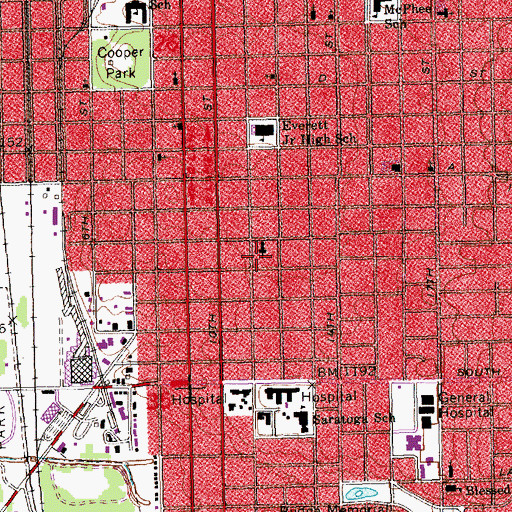 Topographic Map of Calvary United Methodist Church, NE