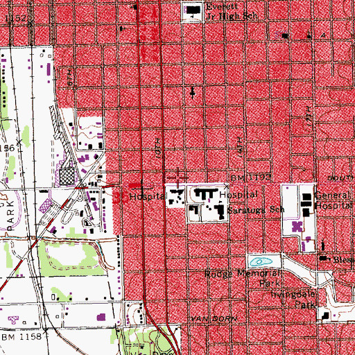 Topographic Map of Immanuel Lutheran Church, NE