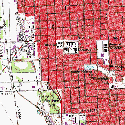 Topographic Map of Saint James United Methodist Church, NE