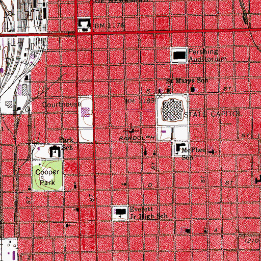 Topographic Map of Trinity Lutheran Church, NE