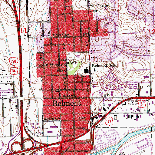 Topographic Map of Saint George Ukrainian Byzantine Church, NE